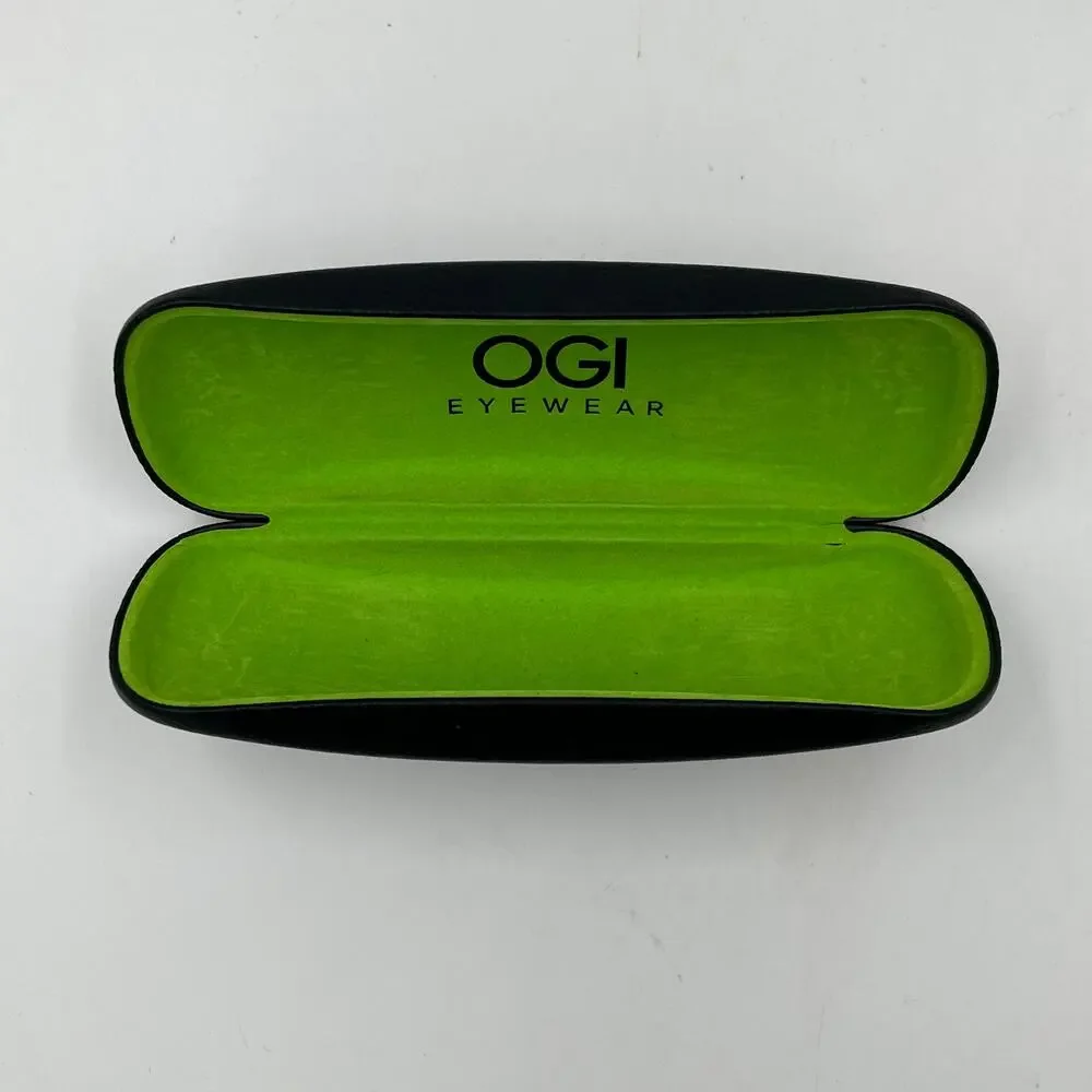 OGI Eyewear Heritage Women's Metal Eyeglasses Black Teal Frames w/Case 2232